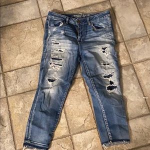 American eagle light wash denim size 10